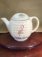 Porcelier Most Rare Teapot 1940s Textured Pink Flamingo Wading Bird
