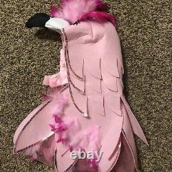 Pottery Barn Kids Pink Flamingo Halloween Costume Tutu 4-6 Headdress Cute Bird