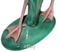 RARE1940s Will-George10 Inch Tall PREENING Flamingo California Pottery