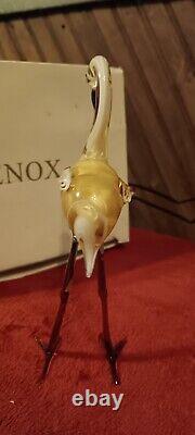 RARE Lenox Glass Flamingo Flair Figurines Used withbox & COA EUC Birds Figurines