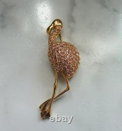 RARE Pink Flamingo Pin Brooch by Coro Costume Jewelry