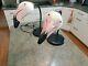 Rare Vintage Adorable Ceramic Head Pink Flamingo Bendable Lamp Light Set