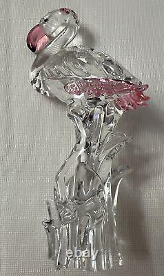 Retired Swarovski Crystal Flamingo Figurine #289733 Feathered Beauties No Box