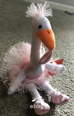 Russ Berrie Olivia Plush Stuffed Animal Luv Pet Pink White Flamingo
