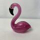 Sitting Tropical Art Glass 6 Pink Flamingo Figurine
