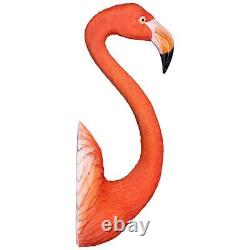 South Seas Tropical Bird Tiki Bar Decor Flamingo Wall Mount Den Trophy Sculpture