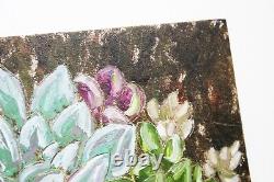 Succulent cactus two piece oil painting 12, Dark brown plant diptych wall art