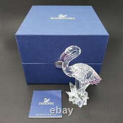 Swarovski Austrian Crystal Pink Flamingo Retired Figurine With Box/Certificate