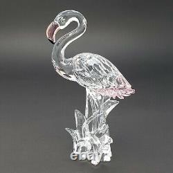 Swarovski Austrian Crystal Pink Flamingo Retired Figurine With Box/Certificate