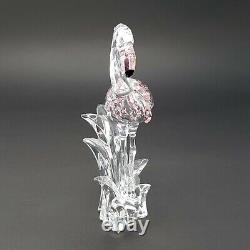 Swarovski Austrian Crystal Pink Flamingo Retired Figurine With Box/Certificate