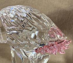 Swarovski Crystal Flamingo with Pink Feathers Figurine #289733 6 inches