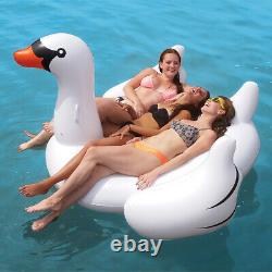 Swimline Swan Flamingo Black Swan Parrot Bird Ride On Pool Float Combo Pack