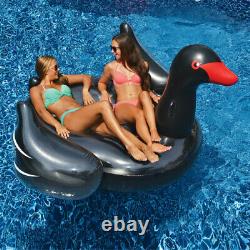 Swimline Swan Flamingo Black Swan Parrot Bird Ride On Pool Float Combo Pack