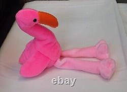 TY Beanie Baby Flamingo Pink Wading Bird 1995 Pristine Original Child Friendly