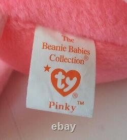 TY Beanie Baby Flamingo Pink Wading Bird 1995 Pristine Original Child Friendly