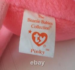 TY Beanie Baby Flamingo Pink Wading Bird 1995 Pristine Original Child Friendly