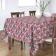 Tablecloth Flamingo Tropical Birds Pink And Blue Flock G427 Cotton Sateen