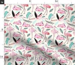 Tablecloth Pink Flamingo Wild Life Tropical Beach Tangerinetane Cotton Sateen