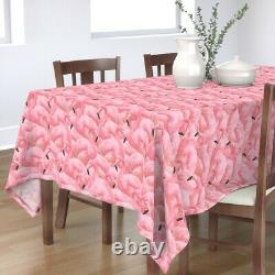 Tablecloth Vintage Flamingo Pink Birds Flamingos Island Summer Cotton Sateen