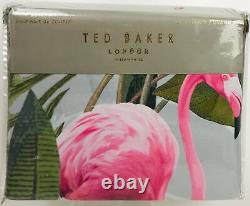 Ted Baker London Duvet Set 3Pc Flamingos/Pistachio Border Sateen Free Shipping