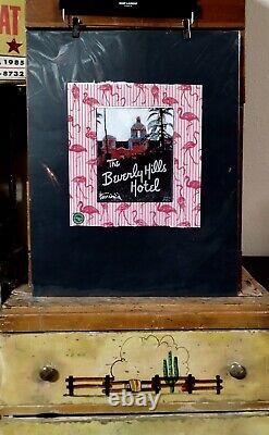 The Beverly Hills Hotel, Artist Proof Print, 14 x 15 in. Signed Fairchild Paris