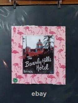 The Beverly Hills Hotel, Artist Proof Print, 14 x 15 in. Signed Fairchild Paris