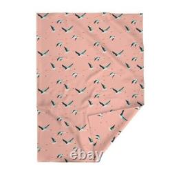 Throw Blanket Bird Pink Baby Flamingo Fly Ocean 48 x 70in