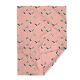 Throw Blanket Flying Flamingo Beachy Coastal Bird Pink Nursery 48 X 70in