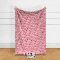 Throw Blanket Vintage Flamingo Pink Birds Flamingos Island Summer 48 x 70in