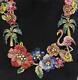 Tropical Garden Flower Hawaiian Necklace Flamingo Palm Tree Rhinestone Statement