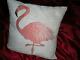 Tropical Pink Flamingo Textured Cream Pillow 18 X 18 A Great Christmas Gift