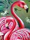 Two Pink Flamingo Diy 5d Diamond Painting Kit Rhinestone Drills Handmade Crafts