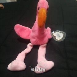 Ty Beanie Baby Pinky the Flamingo 1995 -Original