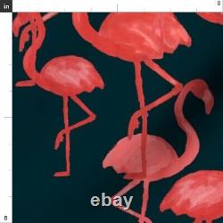 Vintage Flamingo Tropical Retro Birds Pink 50 Wide Curtain Panel by Roostery