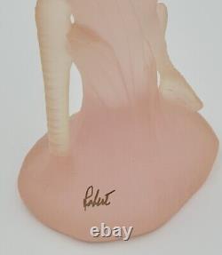 Vintage Lucite Frosted Pink Flamingo 10'' T