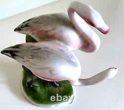 Vintage MID Century Ceramic 8 Inch Flamingo Figurines