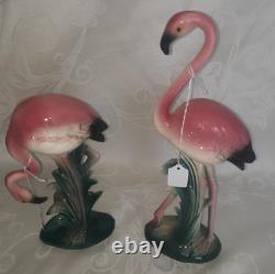 Vintage Maddux Of California Pottery Pond & Pair Flamingos $129.99