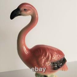 Vintage Mid Century Modern 10 Pink Flamingo Ceramic Figurine MCM Décor Lot B