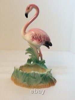 Vintage Mid-Century Modern 10 Pink Flamingo Ceramic Planter