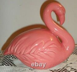 Vintage Mom And Baby Pink Flamingo Ceramic Figurine NEW Stored Condition
