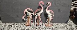 Vintage Pink Flamingos Art Deco Mid Century Excellent Condition. Beautifully Des