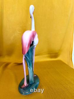 Vintage Will George White Orange Rare Flamingo Figure 11.5 Tall Nice