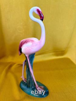 Vintage Will George White Orange Rare Flamingo Figure 11.5 Tall Nice