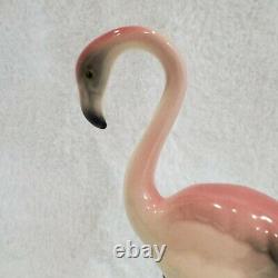 Vintage, mid-century Art Deco Style Pink Flamingo Ceramic Figurine Brad Keeler