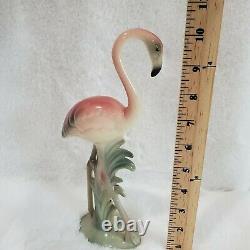 Vintage, mid-century Art Deco Style Pink Flamingo Ceramic Figurine Brad Keeler