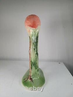 Vintage, mid-century Art Deco Style Pink Flamingo Head Down Ceramic Figurine 11