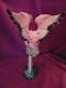 Vtg Pink Flamingo Figurine Wings Up Mcm Large 9.5 Tall Mcm Elegant Bird