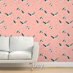 Wallpaper Roll Flamingo Pink Coastal Coast Ocean Bird 24in x 27ft