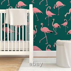 Wallpaper Roll Pink Flamingos Birds Tropical Animals And 24in x 27ft