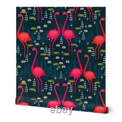Wallpaper Roll Vibrant Flamingo Birds Love Nature Tropical Bold 24in x 27ft